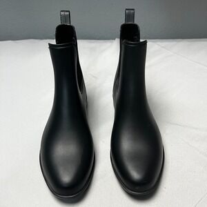 Target A New Day Rain‎ Boots Chelsea Ankle Pull On Waterproof Black Size 6